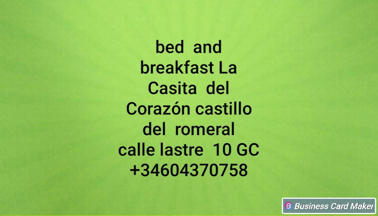 La Casita Del Corazon Bed & Breakfast Castillo del Romeral Exterior photo